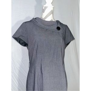 Vintage/retro grey dress with button collar